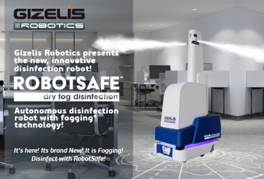 RobotSafe™: The first «Made in Greece» autonomous robot with fogging technology from Gizelis Robotics
